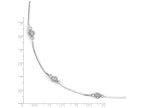 FJC Finejewelers Sterling Silver Polished and Textured Beaded Anklet W/1in Ext