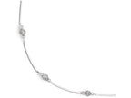 FJC Finejewelers Sterling Silver Polished and Textured Beaded Anklet W/1in Ext