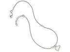 FJC Finejewelers Sterling Silver Polished Heart Anklet W/1in Ext