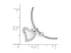 FJC Finejewelers Sterling Silver Polished Heart Anklet W/1in Ext