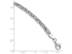 FJC Finejewelers Sterling Silver Textured Three Strand Anklet W/1in Ext