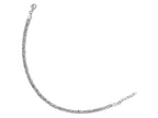 FJC Finejewelers Sterling Silver Textured Three Strand Anklet W/1in Ext