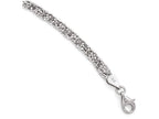 FJC Finejewelers Sterling Silver Textured Three Strand Anklet W/1in Ext