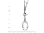 FJC Finejewelers Sterling Silver Polished Fancy 2-strand Toggle Necklace