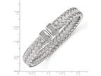 FJC Finejewelers Sterling Silver Cz Woven Flexible Cuff