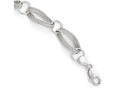 FJC Finejewelers Sterling Silver Polished And Textured Link Bracelet