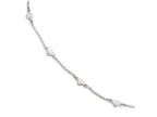 FJC Finejewelers Sterling Silver Polished Heart Anklet 9 With 1in Extention