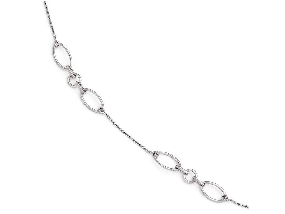 FJC Finejewelers Sterling Silver Fancy Link Anklet 9 With 1in Extention