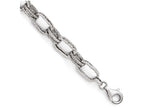 FJC Finejewelers Sterling Silver Polished And Textured Link Bracelet