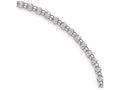FJC Finejewelers Sterling Silver Rhodium Bright Cut Beaded Anklet W/1in Ext.