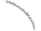 FJC Finejewelers Sterling Silver Rhodium Bright Cut Beaded Anklet W/1in Ext.