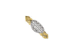 FJC Finejewelers Sterling Silver Gold-tone Cz Woven Bracelet