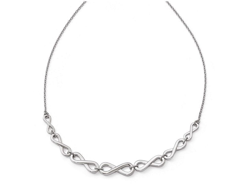 FJC Finejewelers Sterling Silver Polished Infinity With 2in Ext. Necklace