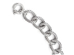 FJC Finejewelers Sterling Silver Polished Textured Bracelet