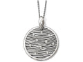 FJC Finejewelers Sterling Silver Polished Preciosa Crystal Pendant Necklace