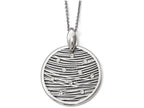 FJC Finejewelers Sterling Silver Polished Preciosa Crystal Pendant Necklace