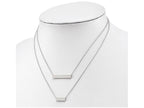 FJC Finejewelers Sterling Silver Double Bar Necklace