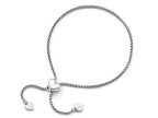 FJC Finejewelers Sterling Silver Round Rectangle Box Heart Adjustable Bracelet