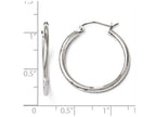 FJC Finejewelers 10k White Gold Polished Hinged Hoop Earrings