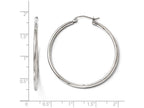 FJC Finejewelers 10k White Gold Polished Hinged Hoop Earrings