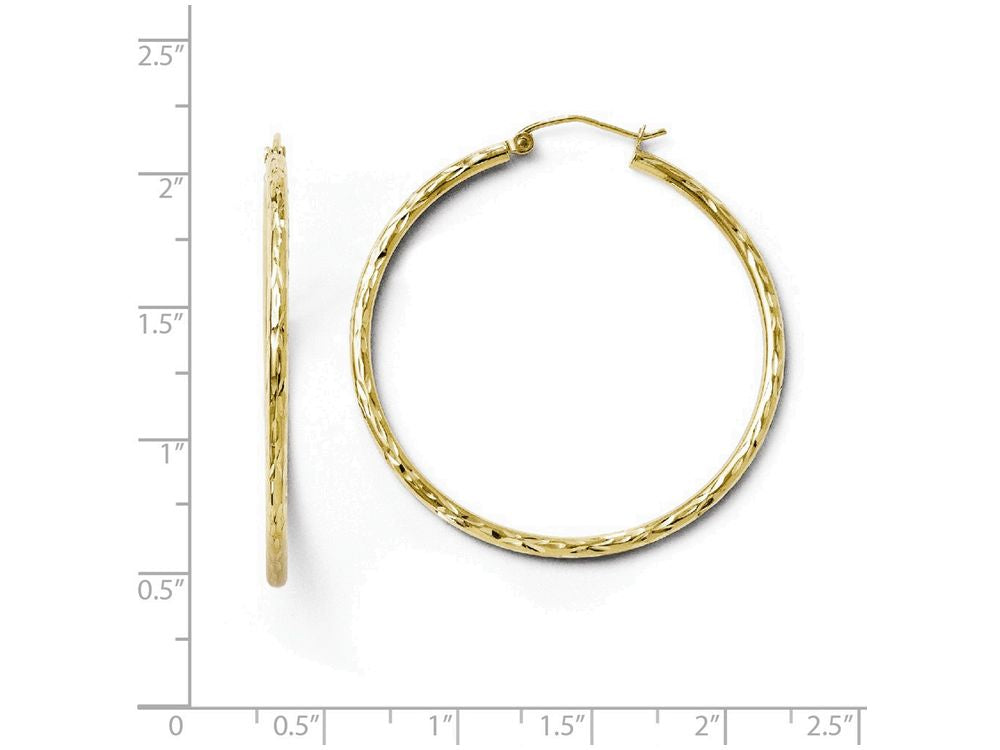 FJC Finejewelers 10k Textured Hinged Hoop Earrings