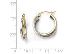 FJC Finejewelers 10k Two-tone Polished Hinged Hoop Earrings