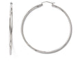 FJC Finejewelers 10k White Gold Polished Hinged Hoop Earrings