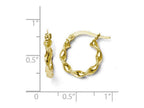 FJC Finejewelers 10k Polished Twisted Hinged Hoop Earrings
