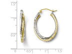 FJC Finejewelers 10k Two-tone Textured Hinged Hoop Earrings