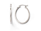 FJC Finejewelers 10k White Gold Bright Cut Hinged Hoop Earrings