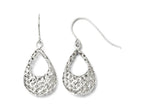 FJC Finejewelers 10k White Gold Textured Shepherd Hook Dangle Earrings
