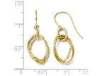 FJC Finejewelers 10k Polished And Textured Shepherd Hook Dangle Earrings