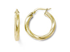 FJC Finejewelers 10k Textured Hinged Hoop Earrings