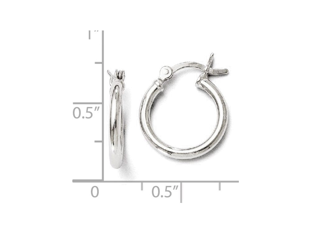 FJC Finejewelers Sterling Silver Polished Hinged Hoop Earrings