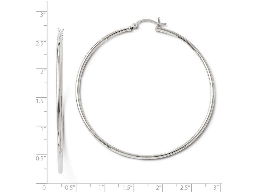 FJC Finejewelers Sterling Silver Polished Hinged Hoop Earrings