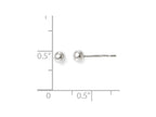 FJC Finejewelers Sterling Silver Polished Ball Post Earrings