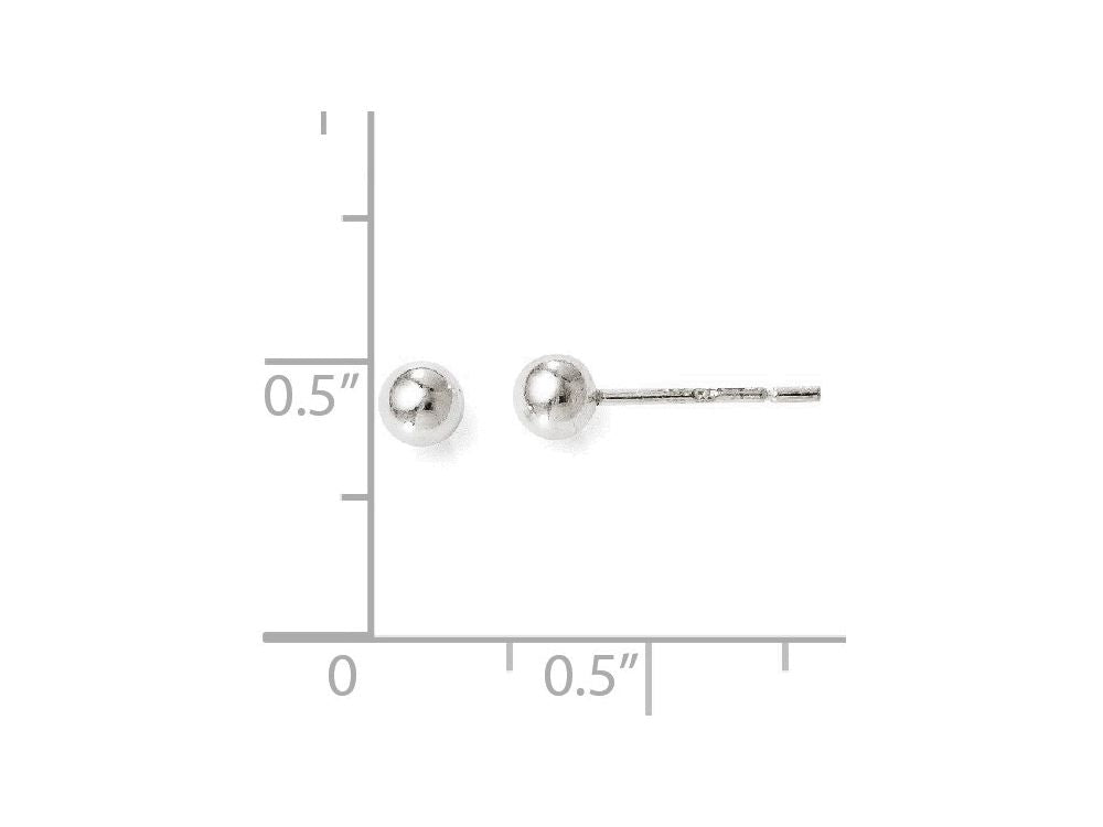 FJC Finejewelers Sterling Silver Polished Ball Post Earrings