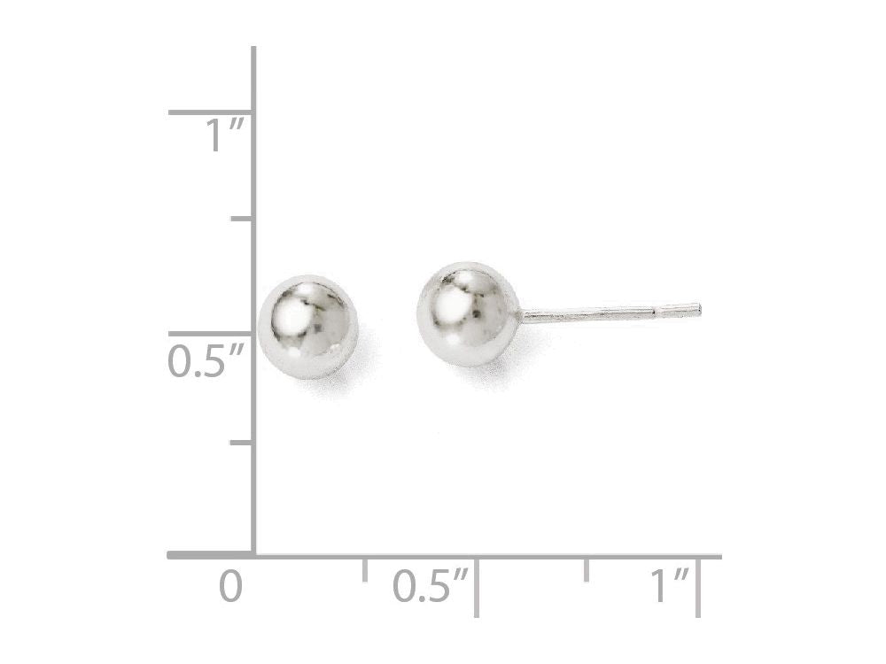 FJC Finejewelers Sterling Silver Polished Ball Post Earrings
