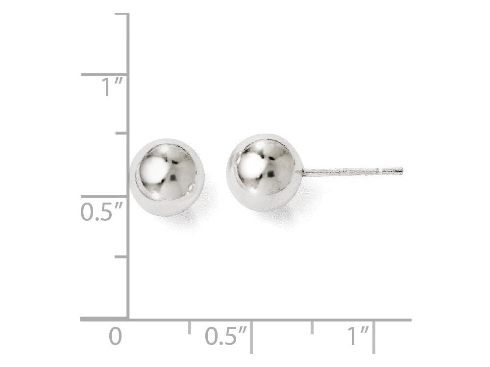 FJC Finejewelers Sterling Silver Polished Ball Post Earrings