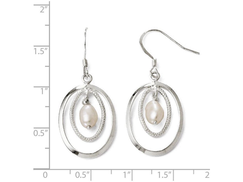 FJC Finejewelers Sterling Silver Fw Cultured Pearl Dangle Earrings