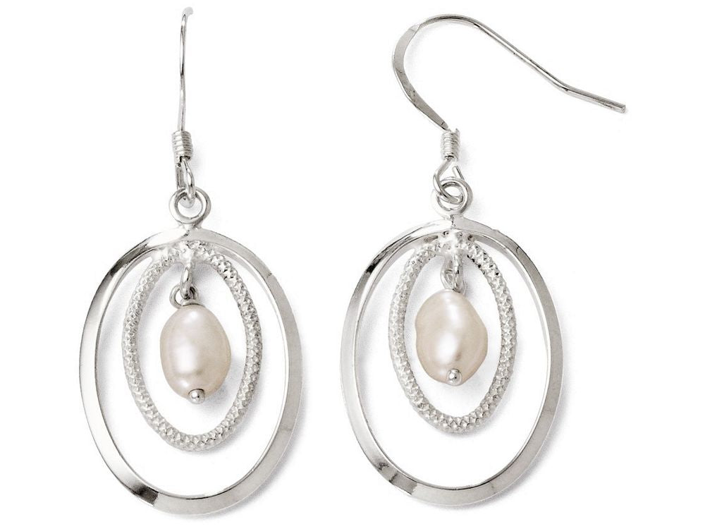 FJC Finejewelers Sterling Silver Fw Cultured Pearl Dangle Earrings