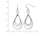 FJC Finejewelers Sterling Silver Textured Shepherd Hook Dangle Earrings