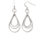 FJC Finejewelers Sterling Silver Textured Shepherd Hook Dangle Earrings