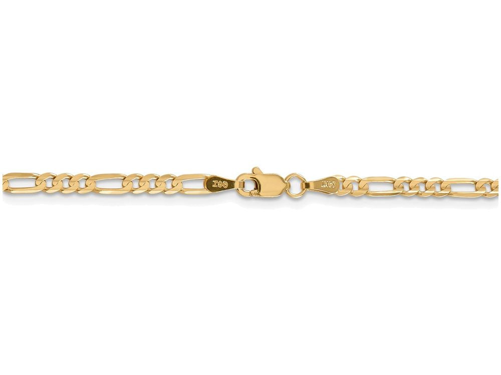 FJC Finejewelers 30 Inch 14k Yellow Gold 3mm Concave Open Figaro Chain Necklace
