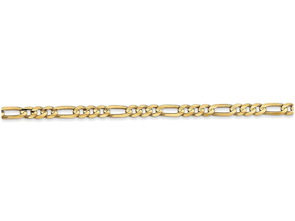 FJC Finejewelers 8 Inch 14k Yellow Gold 3mm Concave Open Figaro Chain Bracelet