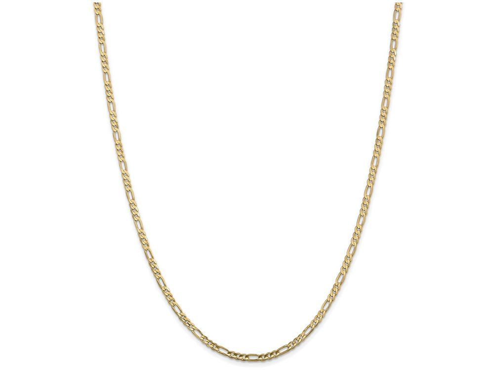 FJC Finejewelers 8 Inch 14k Yellow Gold 3mm Concave Open Figaro Chain Bracelet