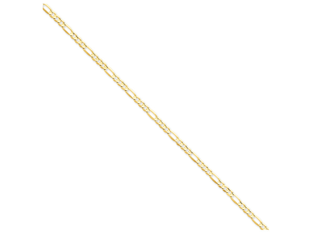 FJC Finejewelers 7 Inch 14k Yellow Gold 4mm Concave Open Figaro Chain Bracelet