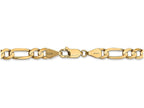 FJC Finejewelers 7 Inch 14k Yellow Gold 5.25mm Concave Open Figaro Chain Bracelet
