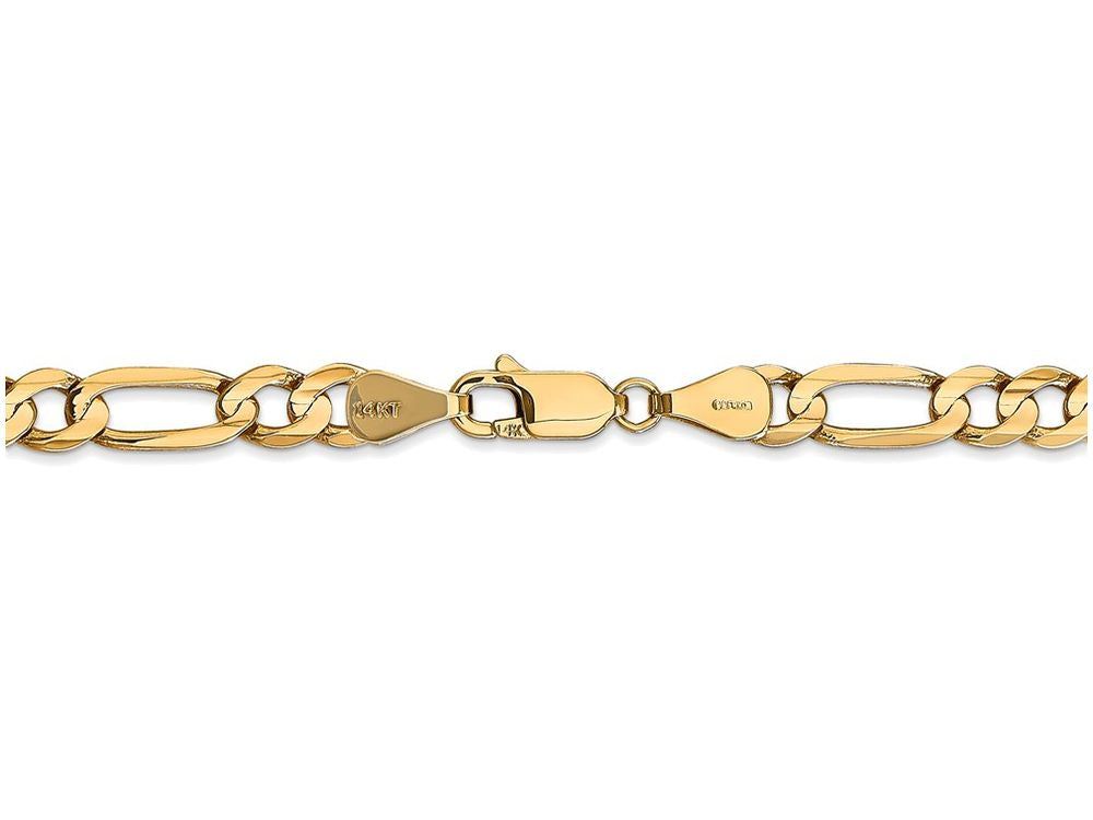 FJC Finejewelers 7 Inch 14k Yellow Gold 5.25mm Concave Open Figaro Chain Bracelet
