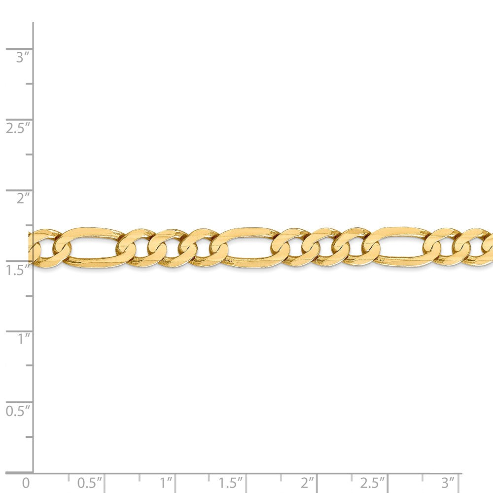 FJC Finejewelers 24 Inch 14k 6.75mm Concave Open Figaro Chain Necklace